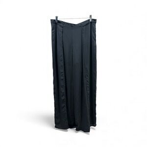 JustFab Black Chiffon-Like Palazzo Pants -Sz L
